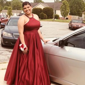 2018 Elegant Burgundy Clarisse Dress